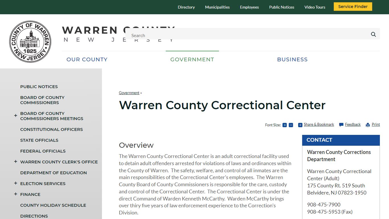Warren County Correctional Center | Warren County, NJ